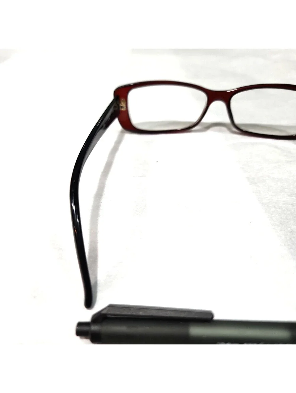 Gucci GG3568 WH13 Large sz Red Rectangle Eyeglasses 53-14 140 Italy Read